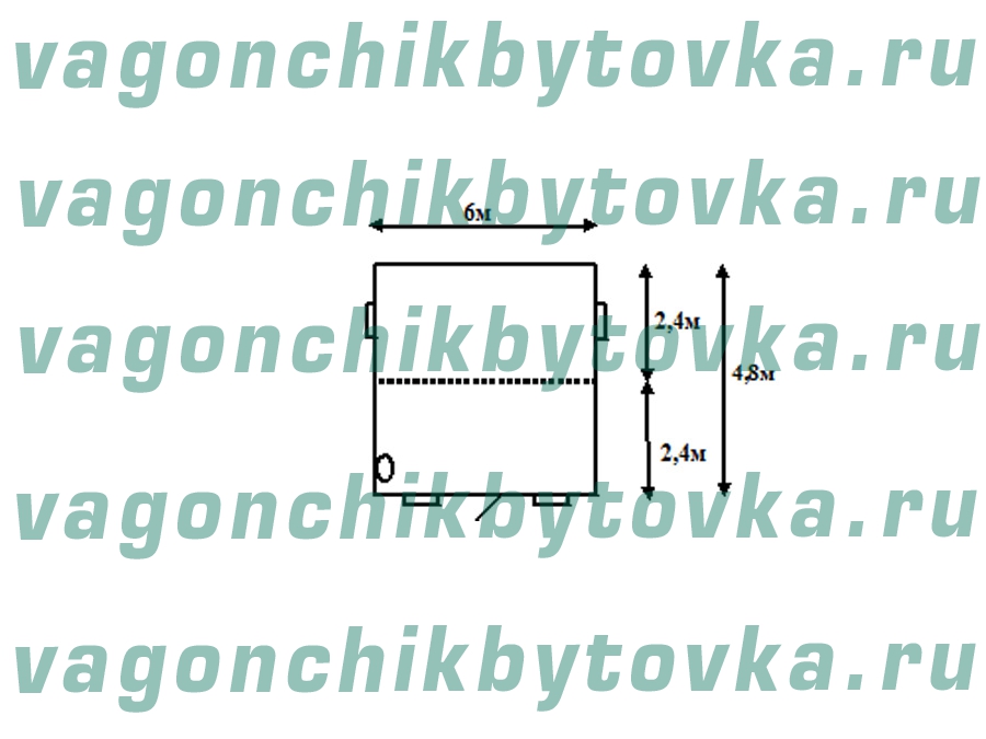 Модульная столовая из 2-х шт БК 6м